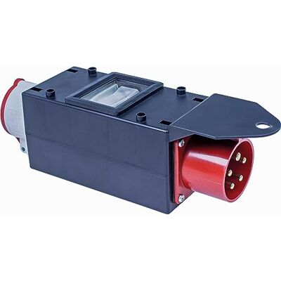 as - Schwabe as Schwabe MIXO Distribuidor de corriente de alta potencia – Conector CEE 400 V/32 A/5 pines, aprox. 11 kW – Adaptador de corriente FI – 1 x enchufe CEE 400 V 16 A 5 pines – Estación de as - Schwabe as Schwabe MIXO Distribuidor de corriente de alta potencia – Conector CEE 400 V/32 A/5 pines, aprox. 11 kW – Adaptador de corriente FI – 1 x enchufe CEE 400 V 16 A 5 pines – Estación de