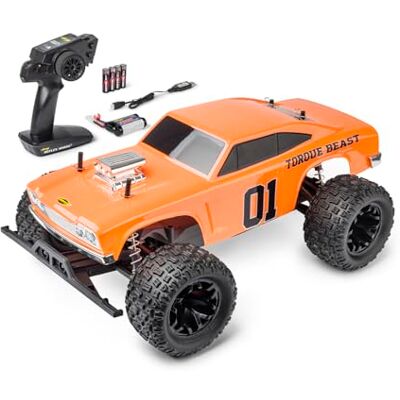 Carson Torque Beast 1:10 RC Buggy 100% RTR, tracción Trasera 2WD, Control Remoto de 2,4 GHz, Motor Cepillado Tipo 390, 30 km/h, batería de Ion de Litio de 7,4 V, 1500 mAh, iluminación LED, Color Carson Torque Beast 1:10 RC Buggy 100% RTR, tracción Trasera 2WD, Control Remoto de 2,4 GHz, Motor Cepillado Tipo 390, 30 km/h, batería de Ion de Litio de 7,4 V, 1500 mAh, iluminación LED, Color