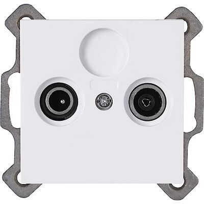 Kopp Athenis Toma de corriente para TV y RF, color blanco Kopp Athenis Toma de corriente para TV y RF, color blanco