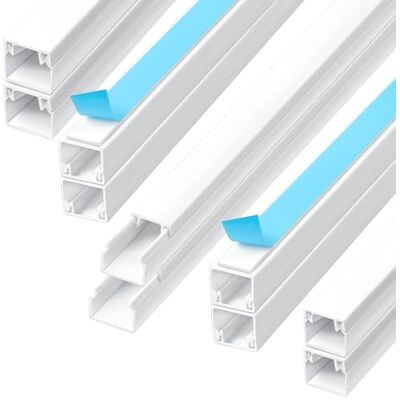 Romon Canaletas para Cables Adhesivos, Organizador de Conexiones, para Ocultar Cables de Alimentación, Altavoces o TV en el Hogar o la Oficina (12mm*12mm, 10PCS 0,4 M) Romon Canaletas para Cables Adhesivos, Organizador de Conexiones, para Ocultar Cables de Alimentación, Altavoces o TV en el Hogar o la Oficina (12mm*12mm, 10PCS 0,4 M)