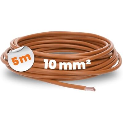 Lapp 4520035 H07V-K Cable de cableado (5 m, 10 mm², flexible, PVC, cable de 10 mm²), color marrón Lapp 4520035 H07V-K Cable de cableado (5 m, 10 mm², flexible, PVC, cable de 10 mm²), color marrón