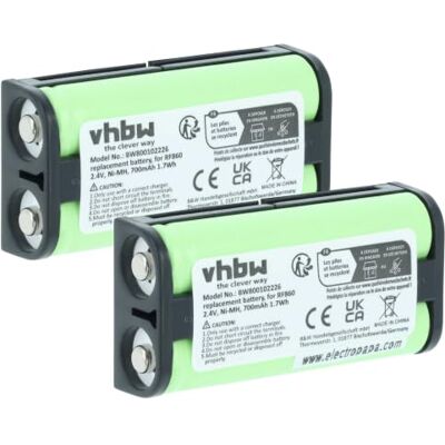 vhbw 2X Batería reemplaza Sony BP-HP550-11 para Auriculares inalámbricos cascos (700 mAh, 2,4 V, NiMH) vhbw 2X Batería reemplaza Sony BP-HP550-11 para Auriculares inalámbricos cascos (700 mAh, 2,4 V, NiMH)