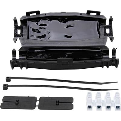 Kopp Manguito de Gel para Cable extruido, IP68, 165 x 36 x 62 mm, Negro, Incluye 2 Bridas y Abrazadera de araña de 4 Pines, -20 a+90°, Kopp Manguito de Gel para Cable extruido, IP68, 165 x 36 x 62 mm, Negro, Incluye 2 Bridas y Abrazadera de araña de 4 Pines, -20 a+90°,
