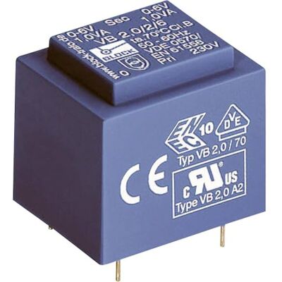 Block Transformador de impresión (1 x 230 V, 2 x 6 V/CA, 1 VA 166 mA) Block Transformador de impresión (1 x 230 V, 2 x 6 V/CA, 1 VA 166 mA)