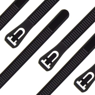 SeKi Cable tie re-use-able 250 x 7,6mm, black, 100PCS marca SeKi Cable tie re-use-able 250 x 7,6mm, black, 100PCS marca