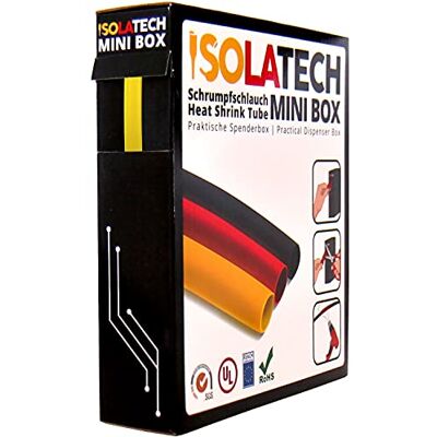 ISOLATECH Tubo Termorretráctil Amarillo Ø19,1mm x 5m Mini Box ISOLATECH Tubo Termorretráctil Amarillo Ø19,1mm x 5m Mini Box