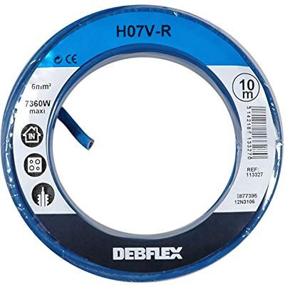 Cable DEBFLEX HO7V-R - 6 mm² - 10 m - Azul Cable DEBFLEX HO7V-R - 6 mm² - 10 m - Azul