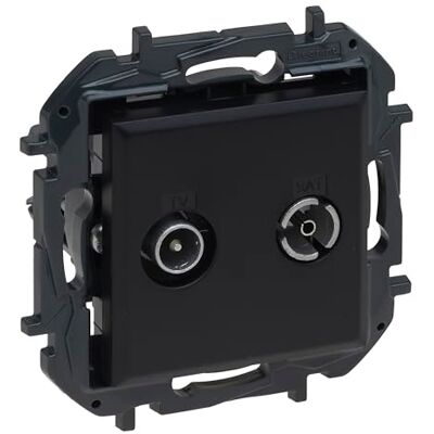 Legrand Toma TV-R/SAT Final componible para instalación empotrada, Gama Niloé Step, Color Antracita, Legrand Toma TV-R/SAT Final componible para instalación empotrada, Gama Niloé Step, Color Antracita,