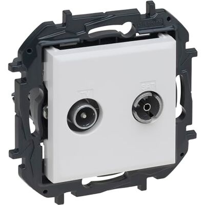 Legrand Toma TV-R/SAT Final componible para instalación empotrada, Gama Niloé Step, Color Blanco, Legrand Toma TV-R/SAT Final componible para instalación empotrada, Gama Niloé Step, Color Blanco,