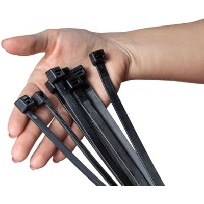 ERKO Bridas para Cables Negro 540 x 7,6 mm 100 piezas Ultra fuertes 54 kg de resistencia a la tracción, Largo, Resistente a temperatura, Para Oficina, Hogar, Exteriores ERKO Bridas para Cables Negro 540 x 7,6 mm 100 piezas Ultra fuertes 54 kg de resistencia a la tracción, Largo, Resistente a temperatura, Para Oficina, Hogar, Exteriores