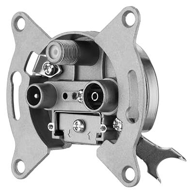 REV Technik Lata de satélite Compatible con Busch Jäger, Gira, Jung y Merten, Empotrado, Color Plateado REV Technik Lata de satélite Compatible con Busch Jäger, Gira, Jung y Merten, Empotrado, Color Plateado