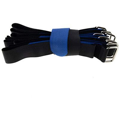 SeKi 10 bridas de velcro para cables (600 x 38), color negro y azul SeKi 10 bridas de velcro para cables (600 x 38), color negro y azul