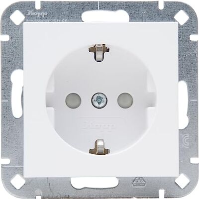 Kopp HK07 – Enchufe con protección de contacto, mayor protección táctil, color blanco ártico mate – (10 unidades) Kopp HK07 – Enchufe con protección de contacto, mayor protección táctil, color blanco ártico mate – (10 unidades)