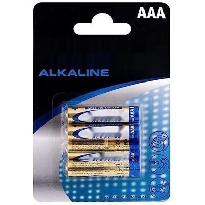 Blendend Pila alcalina LR03 (AAA) 1.5V, blíster de 4 Unidades, Ideal para Dispositivos electrónicos como mandos a Distancia y Juguetes. Blendend Pila alcalina LR03 (AAA) 1.5V, blíster de 4 Unidades, Ideal para Dispositivos electrónicos como mandos a Distancia y Juguetes.