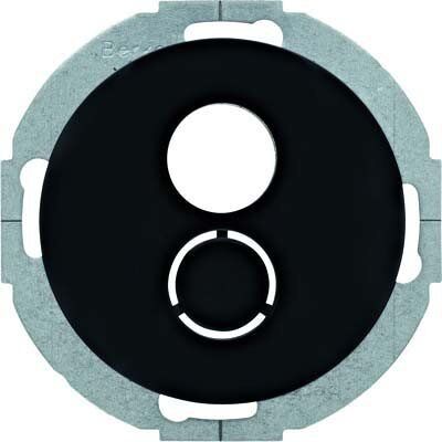 Hager Tapa conector mini con bastidor, R.CLASSIC, negro, brillo Hager Tapa conector mini con bastidor, R.CLASSIC, negro, brillo