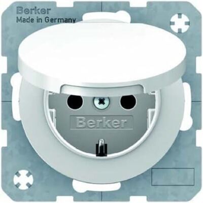 Berker Hager Toma de Corriente (Tipo F, Blanco, De plástico, Termoplástico, 250 V, 16 A) Berker Hager Toma de Corriente (Tipo F, Blanco, De plástico, Termoplástico, 250 V, 16 A)