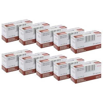 everActive 312 600 Pilas para audífonos de Alto Rendimiento, Pilas de Zinc-Aire, 100 blísteres, 4 años de duración, marrón, ultrasonic PR41 everActive 312 600 Pilas para audífonos de Alto Rendimiento, Pilas de Zinc-Aire, 100 blísteres, 4 años de duración, marrón, ultrasonic PR41