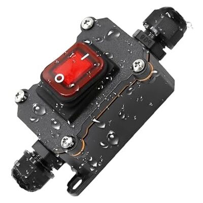 Meijeegu Interruptor de caja impermeable para cableado al aire libre Interruptor impermeable Adecuado para dispositivos de almacenamiento de energía doméstica de 12-24V, automóviles y barcos Relé (B) Meijeegu Interruptor de caja impermeable para cableado al aire libre Interruptor impermeable Adecuado para dispositivos de almacenamiento de energía doméstica de 12-24V, automóviles y barcos Relé (B)
