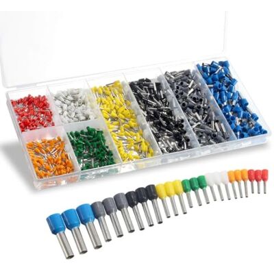 Sopoby Alambre virolas, Insulated crimp Pin Terminal Kit para proyectos eléctricos, AWG 24 – 10, 8 tamaños Sopoby Alambre virolas, Insulated crimp Pin Terminal Kit para proyectos eléctricos, AWG 24 – 10, 8 tamaños
