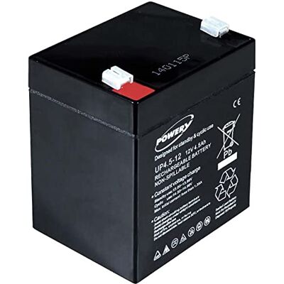 Powery Batería de Gel Compatible con FIAMM Modelo FG20451 12V 4,5Ah Powery Batería de Gel Compatible con FIAMM Modelo FG20451 12V 4,5Ah