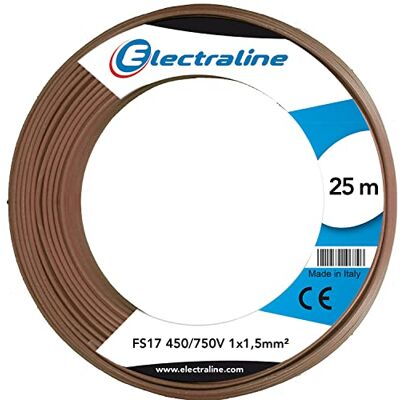 ELECTRALINE 13082 Cable Unipolar - 25m - Marrón - Cable ELECTRALINE 13082 Cable Unipolar - 25m - Marrón - Cable