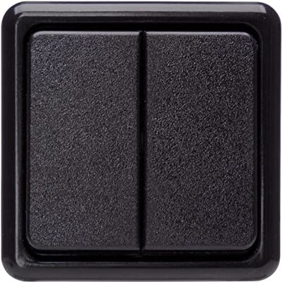Kopp Programa de montaje en superficie, color negro, interruptor de serie, 10 A, 250 V Kopp Programa de montaje en superficie, color negro, interruptor de serie, 10 A, 250 V