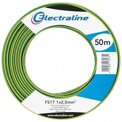 Electraline 13173 Cable unipolar FS17, sección 1 x 2,5 mm², azul, 50 m Electraline 13173 Cable unipolar FS17, sección 1 x 2,5 mm², azul, 50 m