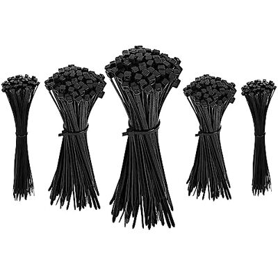 Amazon Basics Bridas ajustables para gestión de cables, 100/120/150/200/300 mm, 500 unidad, Paquete de 1, color Negro Amazon Basics Bridas ajustables para gestión de cables, 100/120/150/200/300 mm, 500 unidad, Paquete de 1, color Negro