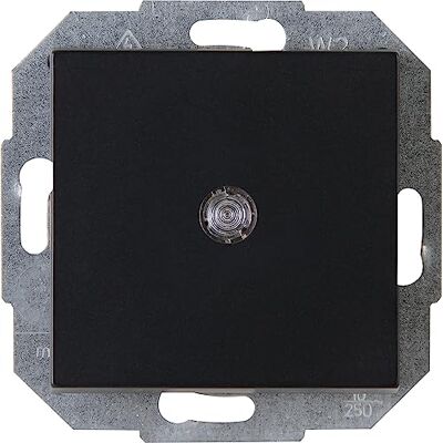 Kopp Athenis Pulsador iluminado, IP20, color negro mate Kopp Athenis Pulsador iluminado, IP20, color negro mate