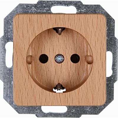 Kopp Enchufe con protección de Contacto, Madera de Haya Kopp Enchufe con protección de Contacto, Madera de Haya