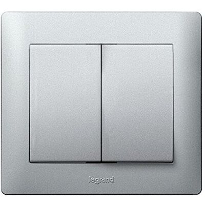 Legrand galea life Tecla aluminio para doble interruptor conmutador galea Legrand galea life Tecla aluminio para doble interruptor conmutador galea