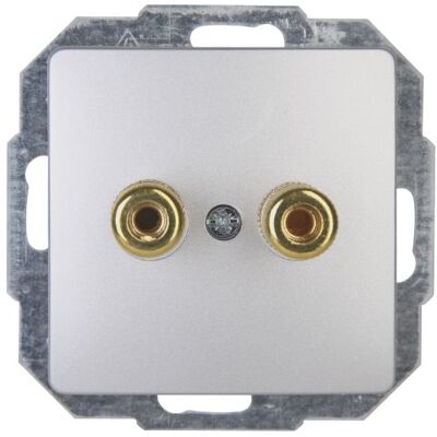 Kopp - PARIS - plateado - 2 conectores - Speaker socket Kopp - PARIS - plateado - 2 conectores - Speaker socket