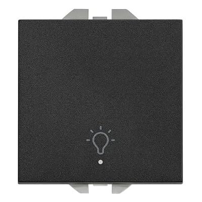 Simon Pulsador Eléctrico con Luz, Serie 270, Fácil de Instalar, Empotrable, Apto para Interiores (IP20), Color Negro (20000161-098) Simon Pulsador Eléctrico con Luz, Serie 270, Fácil de Instalar, Empotrable, Apto para Interiores (IP20), Color Negro (20000161-098)