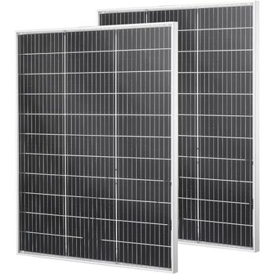 VEVOR Panel Solar 100W 2 Piezas, Módulo Solar Monocristalino Bifacial, Eficiencia 23%, Marco de Aluminio y Salida MC4, Protección IP67, para Autocaravanas Barcos Terrazas Hogar Sistema fuera de la Red VEVOR Panel Solar 100W 2 Piezas, Módulo Solar Monocristalino Bifacial, Eficiencia 23%, Marco de Aluminio y Salida MC4, Protección IP67, para Autocaravanas Barcos Terrazas Hogar Sistema fuera de la Red