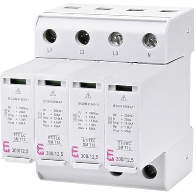 ETI pararrayos combinado TEC SM T2 300/2,5 4+0, REG ETI pararrayos combinado TEC SM T2 300/2,5 4+0, REG