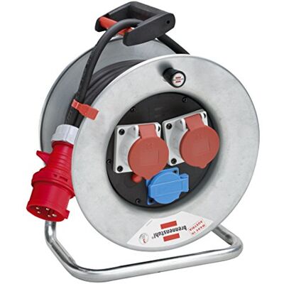 Brennenstuhl Carrete de Cable Garant SK CEE 2 IP 44, Plateado Brennenstuhl Carrete de Cable Garant SK CEE 2 IP 44, Plateado