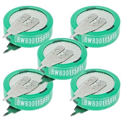 vhbw 5 NiMH Batería de botón de Repuesto Tipo 1/V80H 2 Pines 80mAh vhbw 5 NiMH Batería de botón de Repuesto Tipo 1/V80H 2 Pines 80mAh