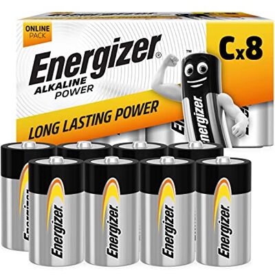 Baterías Energizer C - Pack de 8 - Potencia alcalina Baterías Energizer C - Pack de 8 - Potencia alcalina