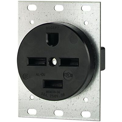 Eaton Receptáculo de alimentación de 30 amperios 250 V 15-30 3 polos/4 cables Eaton Receptáculo de alimentación de 30 amperios 250 V 15-30 3 polos/4 cables