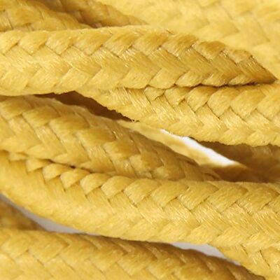 CHACON Cable Forrado en Tejido de Seda Tejida, 3 m, Amarillo Mostaza CHACON Cable Forrado en Tejido de Seda Tejida, 3 m, Amarillo Mostaza