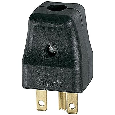 Vimar Clavija 2 polos+tierra 15a usa negro Vimar Clavija 2 polos+tierra 15a usa negro