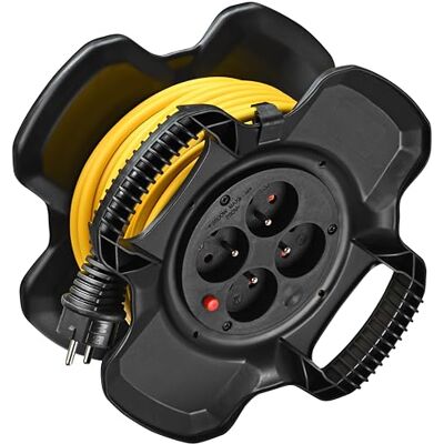 Brennenstuhl X-GUM Enrollador de cable eléctrico compacto (4 tomas (20 m, uso en interiores, fabricado en Francia) Brennenstuhl X-GUM Enrollador de cable eléctrico compacto (4 tomas (20 m, uso en interiores, fabricado en Francia)