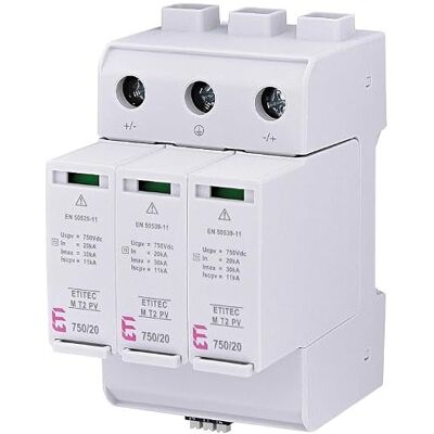 ETI Protector de rayos para PV, TEC M T2 PV 1500/20 Y RC, REG ETI Protector de rayos para PV, TEC M T2 PV 1500/20 Y RC, REG