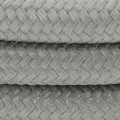 CHACON Cable Forrado en Tejido de Seda, 3 m, Gris/Cobre CHACON Cable Forrado en Tejido de Seda, 3 m, Gris/Cobre