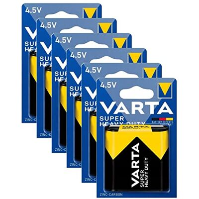 Varta – Lote de 6 juegos de 1 pila Plate Saline Superlife 2012 4,5 V 3R12 Varta – Lote de 6 juegos de 1 pila Plate Saline Superlife 2012 4,5 V 3R12