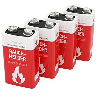 Ansmann 5021023 – 01 – 590 – 1 10 años Longlife batería Especialmente para Detector de Humo Lithium High Energy E-Block er9 V CR de V9, 1100 mAh, 9 V, de 4 vorats Pack Rojo Ansmann 5021023 – 01 – 590 – 1 10 años Longlife batería Especialmente para Detector de Humo Lithium High Energy E-Block er9 V CR de V9, 1100 mAh, 9 V, de 4 vorats Pack Rojo