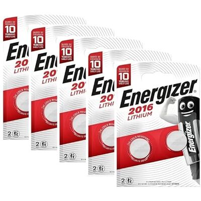 Hold. Energizr Energizer CR2016 Pilas Litio 3V Paquete de 5 Blister de 2 Pilas (Total 10 Pilas) Hold. Energizr Energizer CR2016 Pilas Litio 3V Paquete de 5 Blister de 2 Pilas (Total 10 Pilas)
