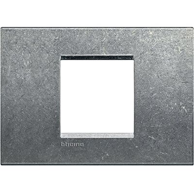 Legrand Bticino livinglight Placa 2 módulos centrado native Legrand Bticino livinglight Placa 2 módulos centrado native