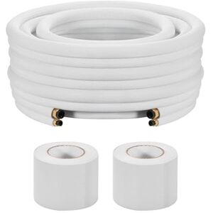 VEVOR Conducto Refrigerante de Cobre Largo de 15,24 m, Tubo de Cobre Aislado Diámetro Exterior 6,4 mm y 12,7 mm, para Sistema de Mini-split de Aire Acondicionado, Tubo de Bobina Aislante de PE VEVOR Conducto Refrigerante de Cobre Largo de 15,24 m, Tubo de Cobre Aislado Diámetro Exterior 6,4 mm y 12,7 mm, para Sistema de Mini-split de Aire Acondicionado, Tubo de Bobina Aislante de PE