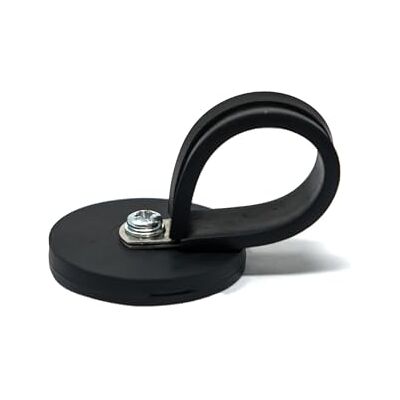 first4magnets Imán de sujeción de cable recubierto de goma de 43 mm de diámetro x 6 mm de alto con abrazadera de goma de 25 mm (negro) – 8 kg de fuerza (paquete de 10) first4magnets Imán de sujeción de cable recubierto de goma de 43 mm de diámetro x 6 mm de alto con abrazadera de goma de 25 mm (negro) – 8 kg de fuerza (paquete de 10)